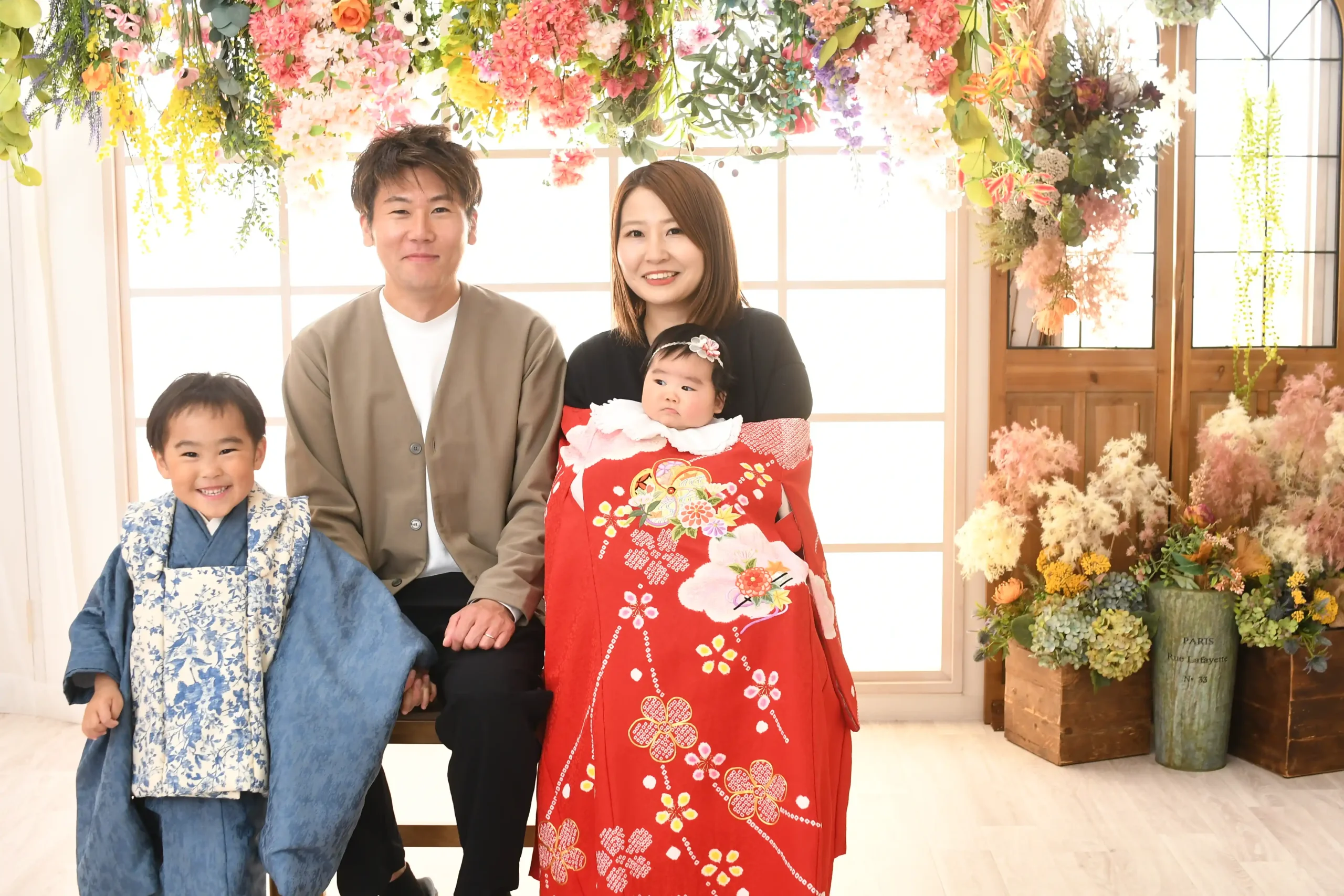 お宮参り・100日祝いの撮影作例｜富山の写真館スタジオbe