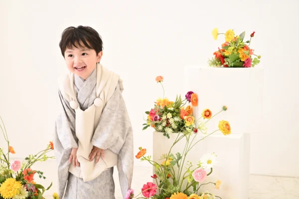 3歳　七五三　被布　男児